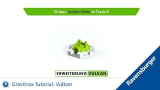 GraviTrax Bauanleitung Kugelbahn Tutorial zum Action Stein Vulkan [upl. by Ydnec]