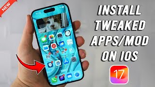 Install Tweaked Apps on iOS 17  No RevokeJailbreak [upl. by Nell]