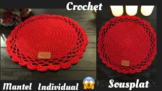 😍Bonito y Elegante Mantel Individual Sousplat Placemat Paso a Paso CROCHET💓 [upl. by Annawyt]