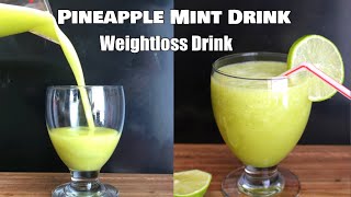 Pineapple Mint Juice  Summer Refreshing drinks at home Weightloss drink [upl. by Chlo]