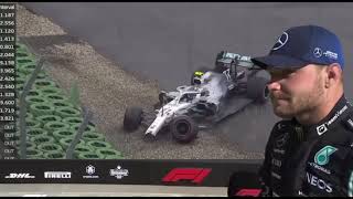 Valtteri Bottas reacts to his Crash in Hockenheim [upl. by Coppins642]