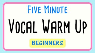 5 Minute Vocal Warm Up for Beginner Singers  Fun For All Ages [upl. by Hayalat]