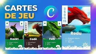 Comment créer des cartes pour un jeu de société avec Canva en 2023 [upl. by Antipas]