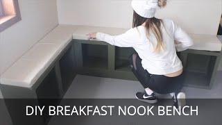 DIY Breakfast Nook with Storage  Dining Nook Banquette with Bench Seats [upl. by Yelik]