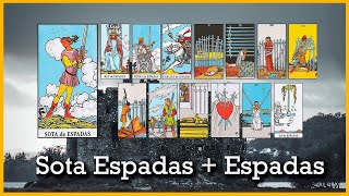 ✨ Sotas de Espadas y Espadas  Descubre el significado de sus combinaciones en el Tarot [upl. by Anazraf]