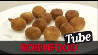 ROBINFOOD  Croquetas de bacalao  Crema de queso con higos [upl. by Bierman664]