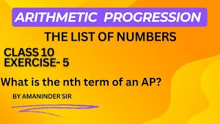 Arithmetic progression  Exercise 5  class 10  ncert [upl. by Baxy]