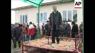 Deposed president rallies supporters in his home village [upl. by Fillander]