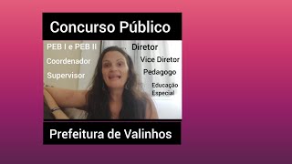 Concurso Prefeitura de Valinhos [upl. by Castle47]