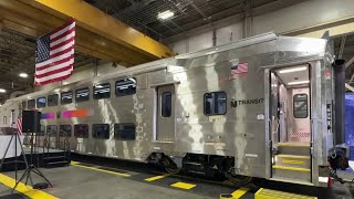 NJ Transit cuenta con nuevos vagones ferrociarios de dos niveles [upl. by Nutter]