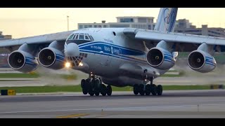 4K Rare VolgaDnepr Ilyushin IL76 Landing 28C Arrival  Planespotting Chicago O’Hare Airport [upl. by Edi]