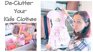 Declutter and Organize Kids Clothes With Me  Minimalist Kids Wardrobe [upl. by Lancelot959]