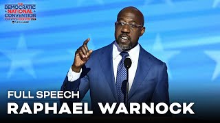 FULL SPEECH Sen Raphael Warnock calls Trump a plague on the American conscience at DNC [upl. by Eelyac]