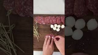 Salami rose Level up your charcuterie board cheeseboard charcuterie appetizer easyrecipe [upl. by Saretta]