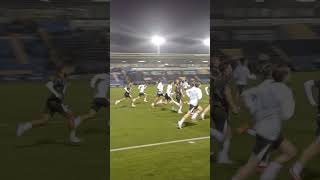 Birmingham City players warming up  with fans Shrewsbury v Birmingham City Croud Stadium [upl. by Moreno]