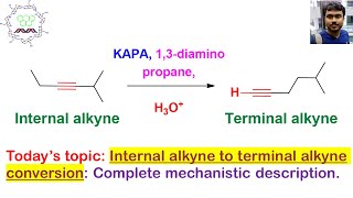 Internal alkyne to Terminal Alkyne conversion using potassium 3aminopropylamide KAPA [upl. by Brightman682]