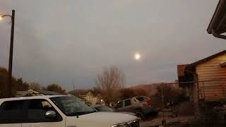 An Eerie Autumn Moon Rises as Evening Falls O Tremonton UT This Evening 111424 Timelapse [upl. by Blum]