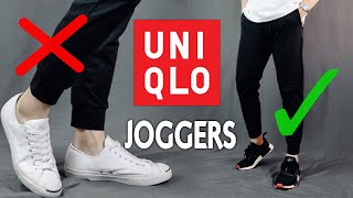 How To Style JOGGERS  Uniqlo Joggers Review [upl. by Elag826]