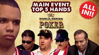 2003 WSOP Main Event  Top 5 Hands  World Series of Poker [upl. by Akerue]