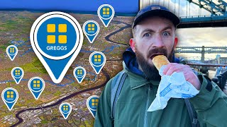 Going to 32 Greggs In 1 Day VIRAL Newcastle Greggs Challenge [upl. by Baram990]