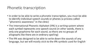 CSD2361 Phonemes and allophones [upl. by Yesac]