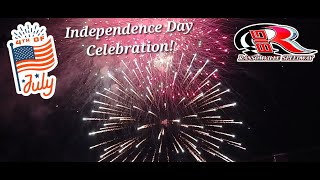 Ransomville Speedway Independence Day Firework Celebration 7524 [upl. by Ahsielat39]