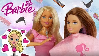 Rodzinka Barbie 💖 Salon fryzjerski ✂✂ bajki dla dzieci [upl. by Pascal]