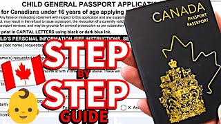 How To Apply For Child Canadian Passport 2023 🇨🇦 👶 [upl. by Euqnom9]