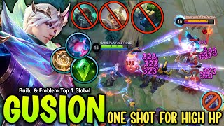 GUSION NEW HYPERCARRY 1 SHOT DELETE BUILD 2024😱 MUST TRY  BUILD TOP 1 GLOBAL GUSION [upl. by Alexi]