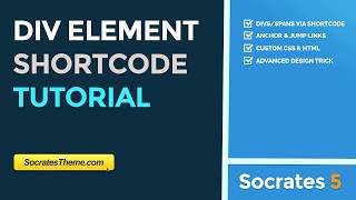 Div Element Shortcode For Any Tag Class or ID [upl. by Mercedes426]