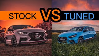 I30 N 400HP Onboard 100200 Stock VS Tuned [upl. by Weinstock]