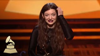 Lorde Wins Best Pop Solo Performance  GRAMMYs [upl. by Moise652]