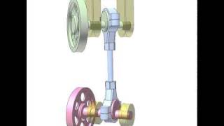 Spatial 4 bar linkage mechanism 1 [upl. by Orianna]