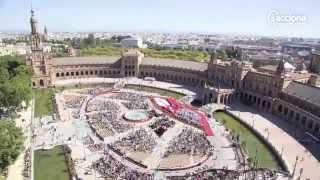 50 Aniversario Coronación Macarena Plaza de España Timelapse [upl. by Modnarb715]