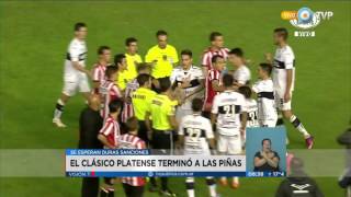 Visión 7  Fútbol batalla campal en el clásico platense [upl. by Cecil]