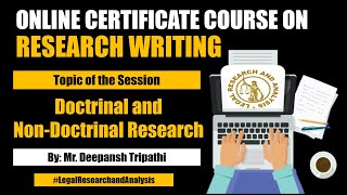 Research Methodology Doctrinal and NonDoctrinal Research [upl. by Oap420]