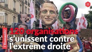 Marche des libertés la gauche manifeste contre lextrême droite [upl. by Alleinnad]