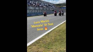 Luca Marini quotMenyalaquot di Test Jerez 🔥 motogp shorts [upl. by Ecydnak127]