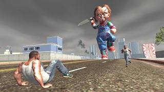 Franklin Fight Chucky Killer Doll in Indian Bike Driving 3D [upl. by Mulac]