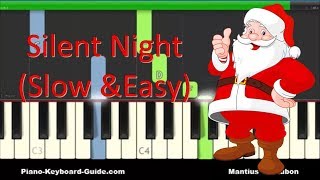 How To Play Silent Night  Easy Piano Tutorial [upl. by Alexandre]