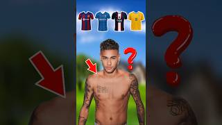 Neymar Jr Jersey Challenge ❓❌ football neymar psg barcelona shorts fifa [upl. by Ahsi]