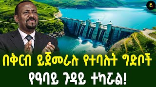 በቅርብ ይጀመራሉ የተባሉት ግድቦች  የዓባይ ጉዳይ ተካሯል [upl. by Ahsercal]