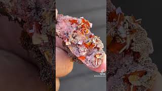 Red wulfenite from China crystals mineralogy mineralspecimen [upl. by Blakely]