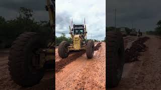 Motorgrader on subbase course processroad roadconstruction fypシ゚viral automobile [upl. by Paolo99]