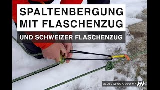 Spaltenbergung mit Flaschenzug [upl. by Nodnarg]