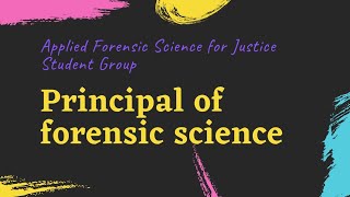 Principle of Forensic Science AFSJ student group [upl. by Edroi]