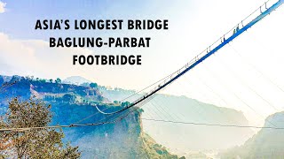 Asias Longest Bridge Baglung parbat FootBridge Nepal [upl. by Anatnahs516]