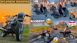 Splendor modified On Railway Track 🛤️😰  Accident Hogea🥺  Splendor Modified 2024🔥 [upl. by Erroll]