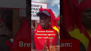 Breman Essiam Protesting against poor road 🛣️🛣️ shorts protest election2024 ndc npp ☹️🤥🔴🔴 [upl. by Asyle]