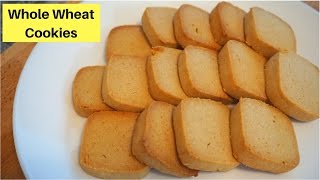 How to make Whole wheat cookies  Atta Biscuit Recipe  Valentine Special  Healthy Cookies [upl. by Deerdre]